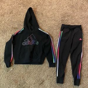 Adidas sweatshirt and leggings set size 8/10